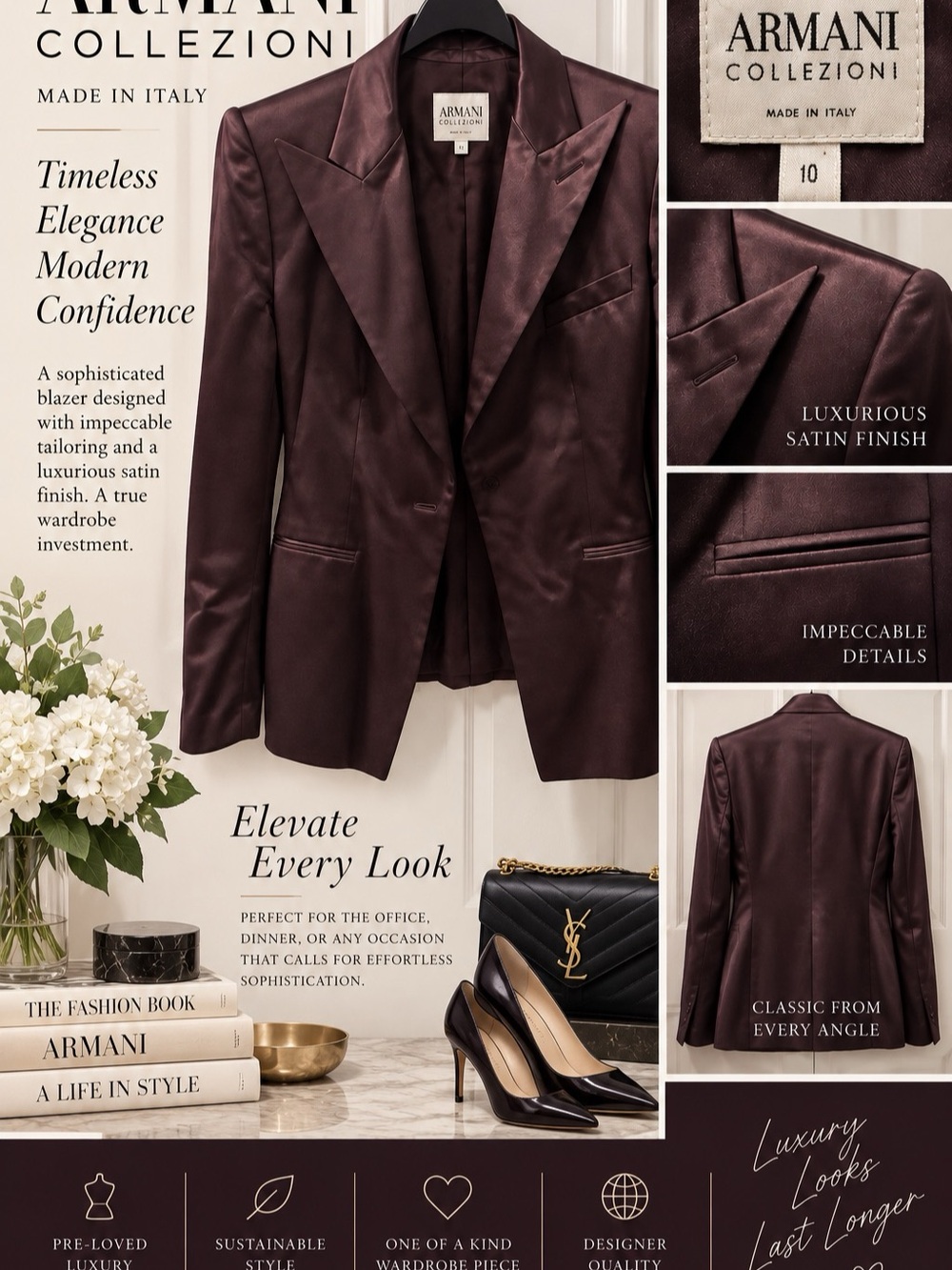Satin Armani Blazer